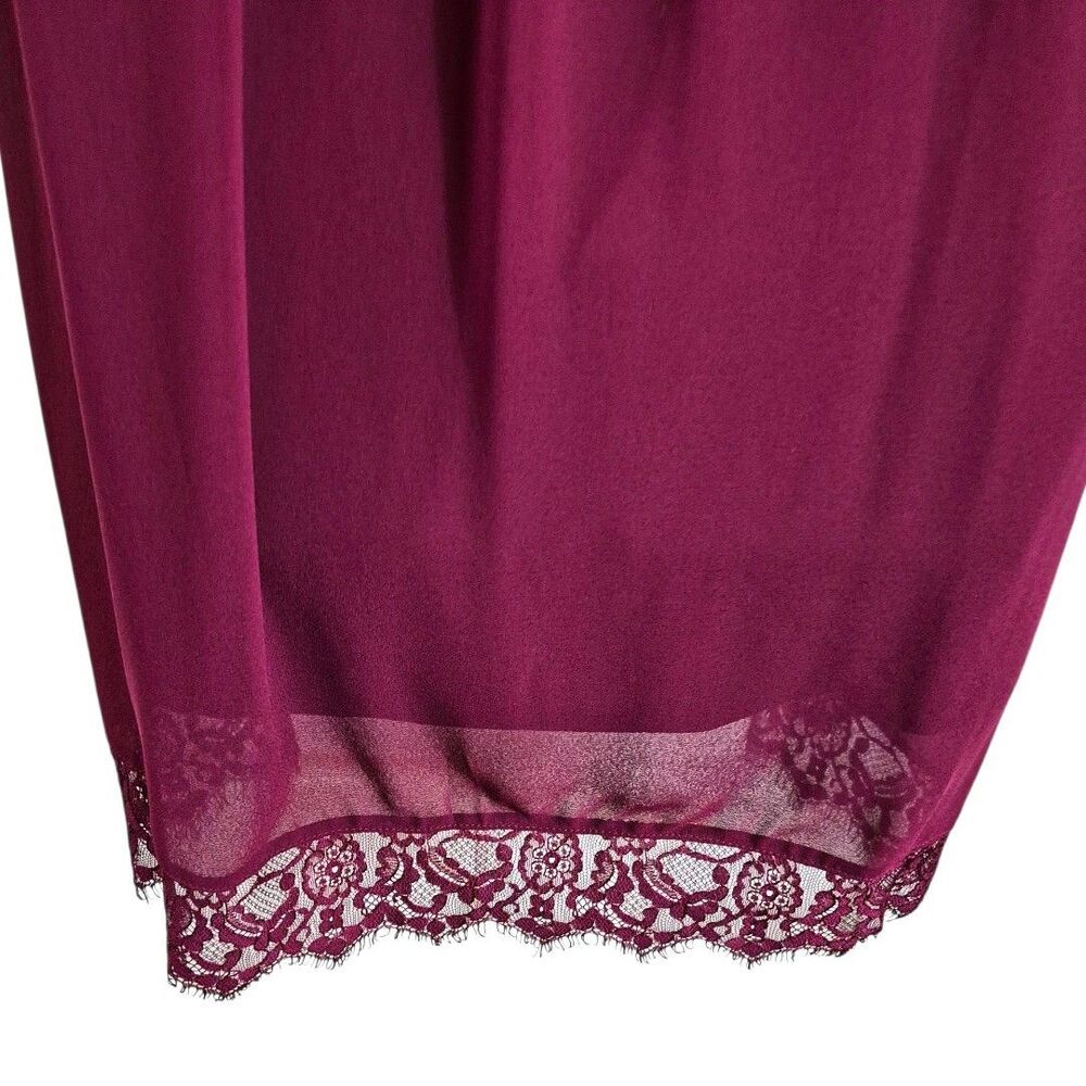 Altar'd State S Coquette Burgundy Lace Bell Sleeve Cold Shoulder Boho Midi Dress - Picture 6 of 10